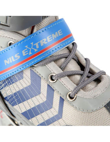 Nh18192 4w1 szaro-niebieski rozm.l(39-43) łyżworolki z wym. pł. hokejową nils extreme