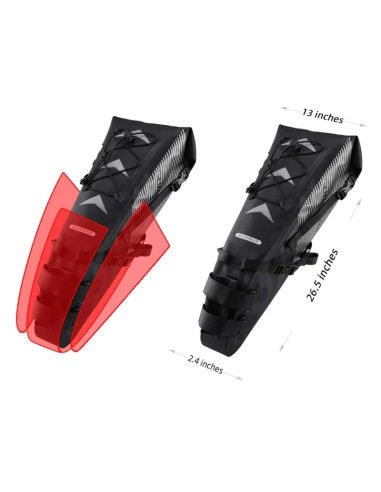 Torba rowerowa rockbros as-013 podsiodłowa 10l - czarny