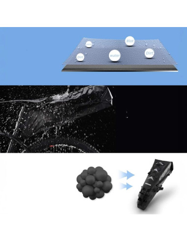 Torba rowerowa rockbros as-013 podsiodłowa 10l - czarny