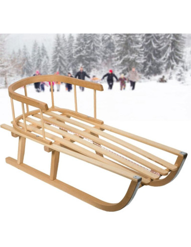 Sanki drewniane nina z oparciem
