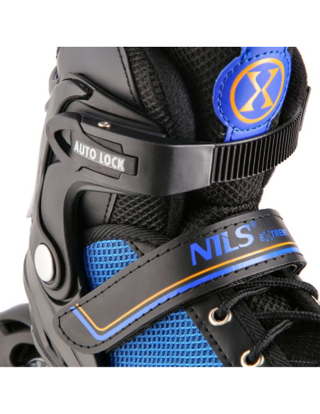 Nh18188a 2w1 czarno-pomarańczowe rozm.l(39-43) łyżworolki z wym. pł. hokejową nils extreme