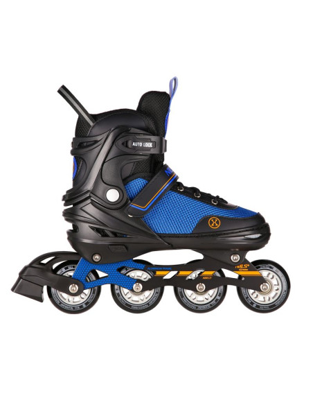 Nh18188a 2w1 czarno-pomarańczowe rozm.l(39-43) łyżworolki z wym. pł. hokejową nils extreme