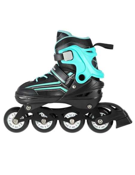 Łyżworolki nils extreme nh18190 2w1 czarno-niebieskie rozm. m (34-38) z wymienną płozą hokejową