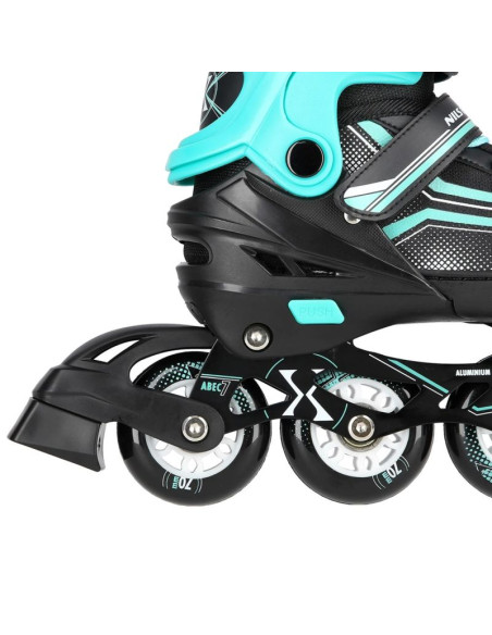 Łyżworolki nils extreme nh18190 2w1 czarno-niebieskie rozm. m (34-38) z wymienną płozą hokejową