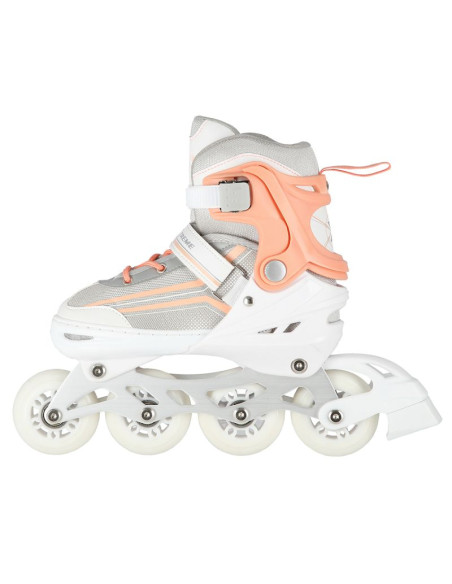 Łyżworolki nils extreme nh18190 2w1 biało-różowe rozm. l (39-43) z wymienną płozą hokejową