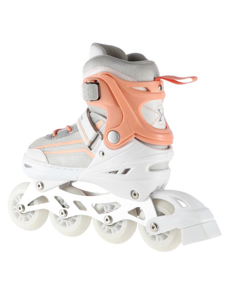 Łyżworolki nils extreme nh18190 2w1 biało-różowe rozm. l (39-43) z wymienną płozą hokejową