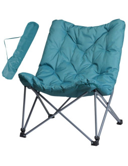 Fotel campingowy high deluxe z poduszką niebieski redcliffs