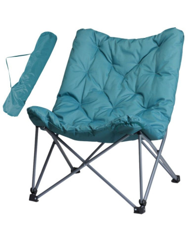 Fotel campingowy high deluxe z poduszką niebieski redcliffs