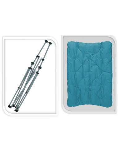 Fotel campingowy high deluxe z poduszką niebieski redcliffs