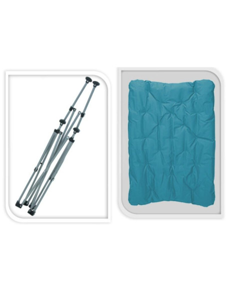 Fotel campingowy high deluxe z poduszką niebieski redcliffs