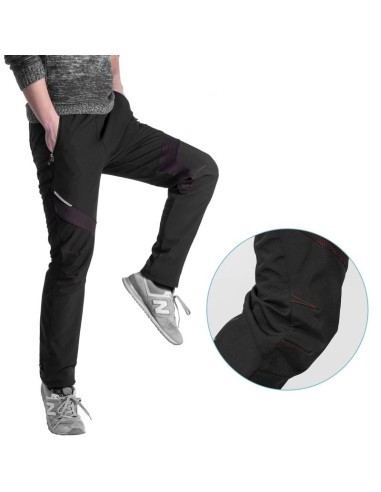 Spodnie sportowe rockbros patrol kolarskie wiatroszczelne rozmiar l - czarne