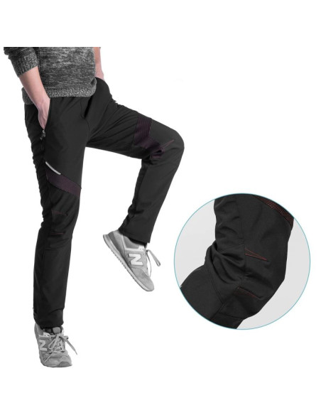 Spodnie sportowe rockbros patrol kolarskie wiatroszczelne rozmiar l - czarne