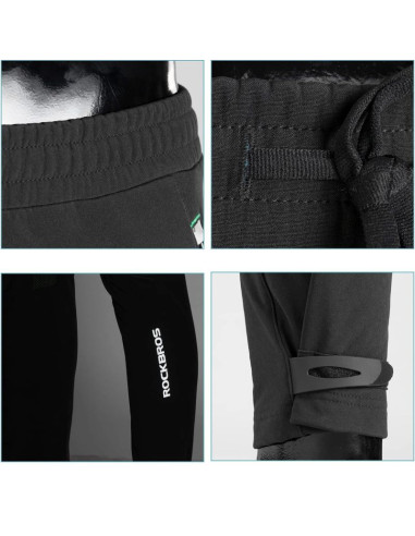 Spodnie sportowe rockbros patrol kolarskie wiatroszczelne rozmiar l - czarne