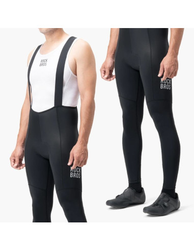 Spodnie rowerowe z szelkami rockbros 200021 długie z wkładką rozmiar xl - czarne