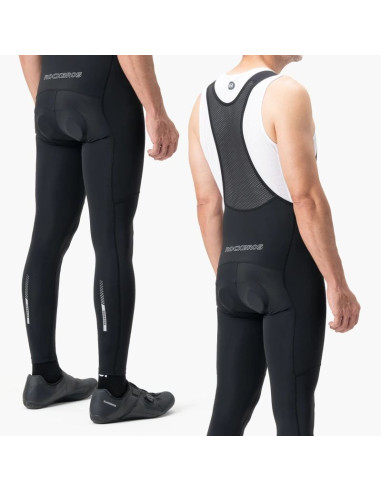 Spodnie rowerowe z szelkami rockbros 200021 długie z wkładką rozmiar xl - czarne