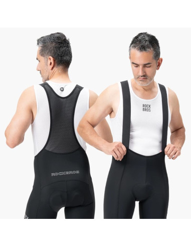 Spodnie rowerowe z szelkami rockbros 200021 długie z wkładką rozmiar xxxl - czarne