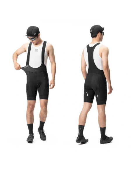 Spodenki rowerowe z szelkami rockbros yddk009 męskie krótkie z wkładką rozmiar s - czarne