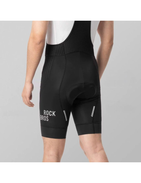Spodenki rowerowe z szelkami rockbros yddk009 męskie krótkie z wkładką rozmiar s - czarne