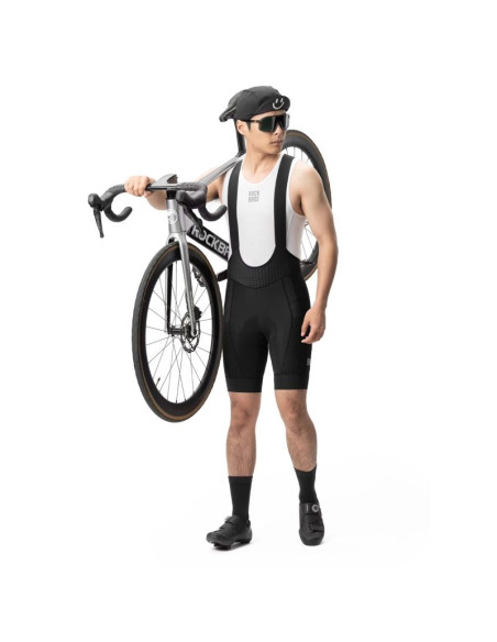 Spodenki rowerowe z szelkami rockbros yddk009 męskie krótkie z wkładką rozmiar m - czarne