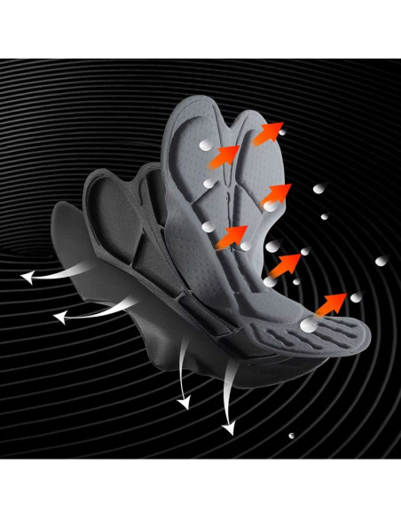 Spodenki rowerowe z szelkami rockbros yddk009 męskie krótkie z wkładką rozmiar xl - czarne