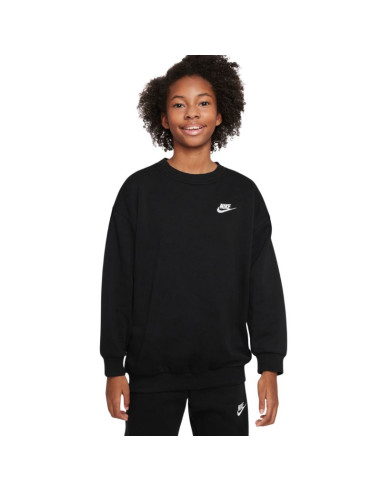 Bluza dla dzieci nike sportswear club fleece czarna fd2923 010