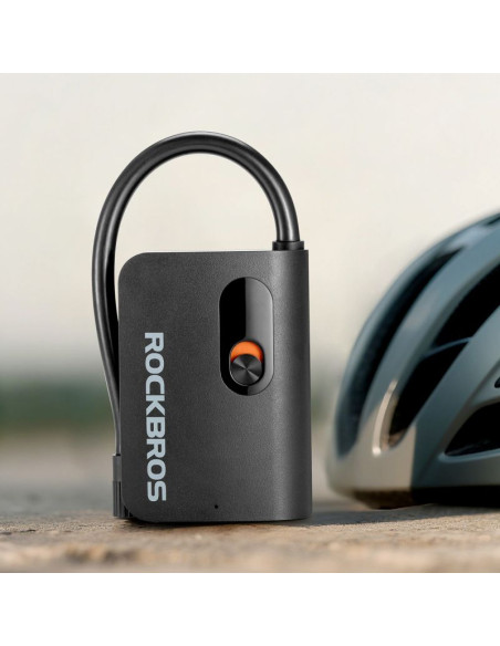 Pompka akumulatorowa rockbros l1 mini 70 psi kompresor długość węża 200 mm schrader - czarna