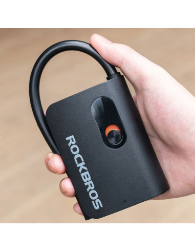 Pompka akumulatorowa rockbros l1 mini 70 psi kompresor długość węża 200 mm schrader - czarna