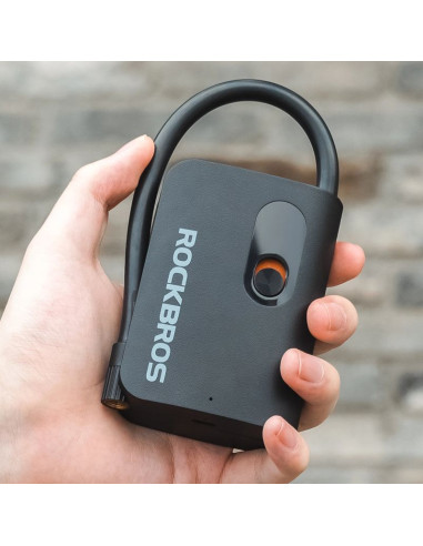 Pompka akumulatorowa rockbros l1 mini 70 psi kompresor długość węża 200 mm schrader - czarna