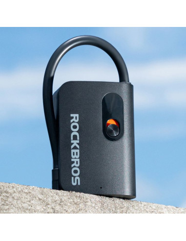 Pompka akumulatorowa rockbros l1 mini 70 psi kompresor długość węża 200 mm schrader - czarna