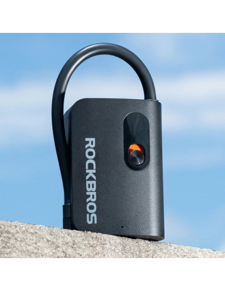 Pompka akumulatorowa rockbros l1 mini 70 psi kompresor długość węża 200 mm schrader - czarna