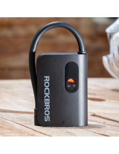 Pompka akumulatorowa rockbros l1 mini 70 psi kompresor długość węża 200 mm schrader - czarna