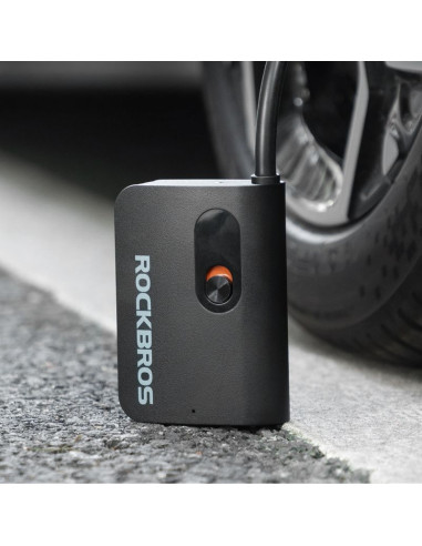 Pompka akumulatorowa rockbros l1 mini 70 psi kompresor długość węża 200 mm schrader - czarna