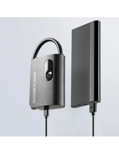 Pompka akumulatorowa rockbros l1 mini 70 psi kompresor długość węża 200 mm schrader - czarna