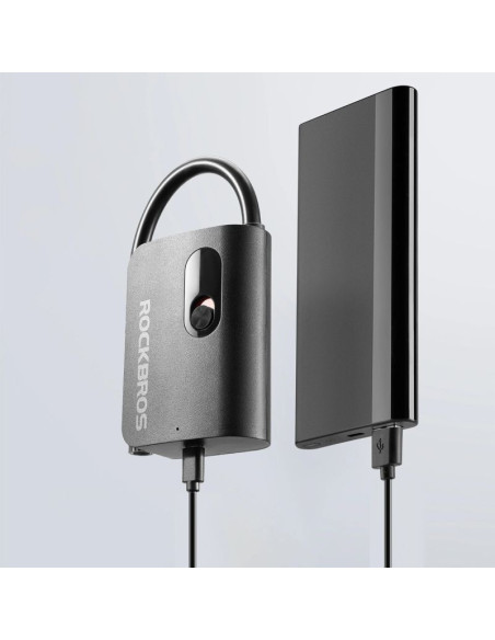 Pompka akumulatorowa rockbros l1 mini 70 psi kompresor długość węża 200 mm schrader - czarna