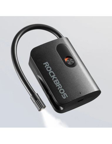 Pompka akumulatorowa rockbros l1 mini 70 psi kompresor długość węża 200 mm schrader - czarna