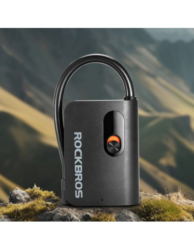 Pompka akumulatorowa rockbros l1 mini 70 psi kompresor długość węża 200 mm schrader - czarna
