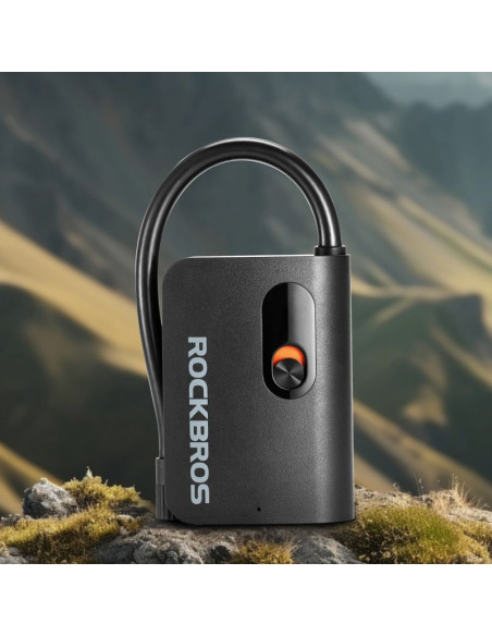 Pompka akumulatorowa rockbros l1 mini 70 psi kompresor długość węża 200 mm schrader - czarna