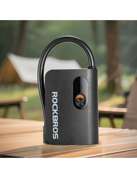 Pompka akumulatorowa rockbros l1 mini 70 psi kompresor długość węża 200 mm schrader - czarna