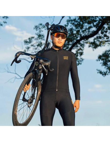 Kurtka rowerowa rockbros ydwt020 diamond jesień/zima rozmiar xxl - czarna