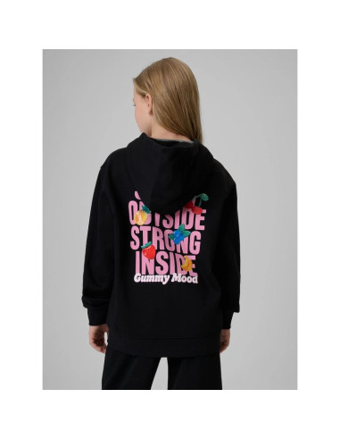 Bluza dresowa loose z kapturem dziewczęca 4f 4fjrss26tswsf2902-20s