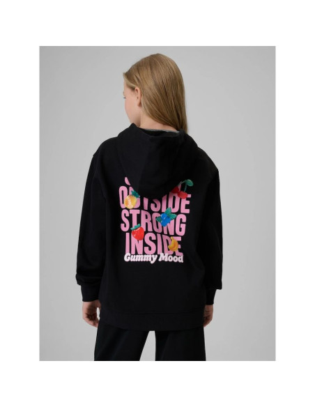 Bluza dresowa loose z kapturem dziewczęca 4f 4fjrss26tswsf2902-20s
