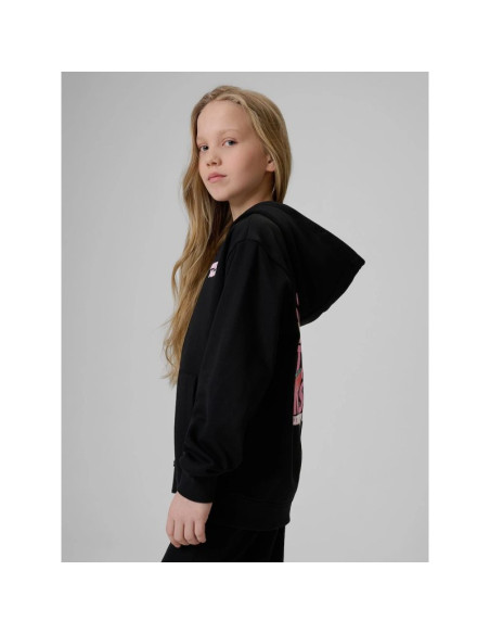 Bluza dresowa loose z kapturem dziewczęca 4f 4fjrss26tswsf2902-20s