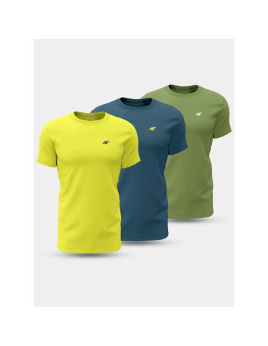 T-shirt męski (zestaw koszulek 3 szt.) 4f 4fwss26ttshm4217-90s