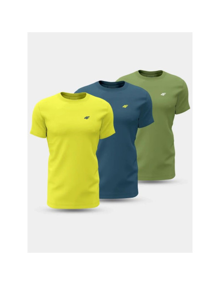T-shirt męski (zestaw koszulek 3 szt.) 4f 4fwss26ttshm4217-90s