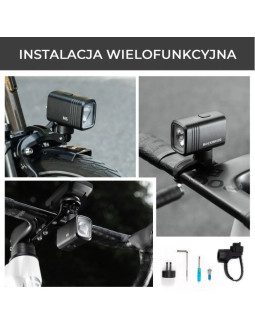 Rockbros lampka rowerowa przednia 1000lm biała 2