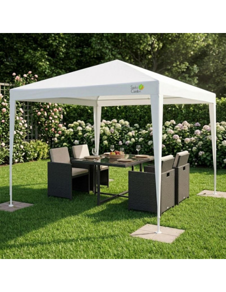 Pawilon namiot ogrodowy pe 3x3x2.45m biały saska garden