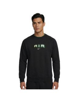 Bluza męska dresowa nike air men's fleece crew-neck czarna - hm0177-011