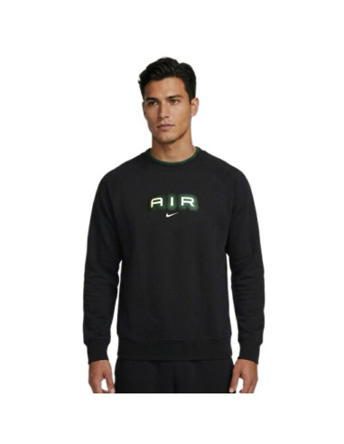 Bluza męska dresowa nike air men's fleece crew-neck czarna - hm0177-011
