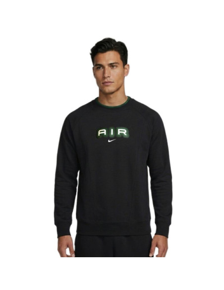 Bluza męska dresowa nike air men's fleece crew-neck czarna - hm0177-011