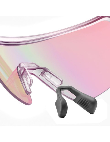 Okulary rowerowe rockbros fotochromowe, z ochroną uv i wkładką korekcyjną, przeroczyste - fioletowe